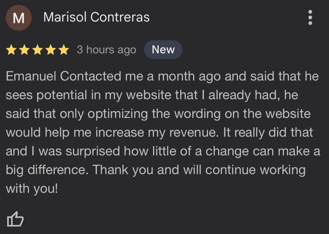 Thanks Marisol!
